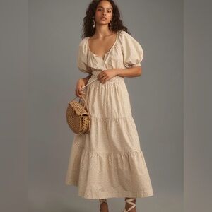 Anthropologie Somerset Maxi Dress: Puff-sleeve Addition
